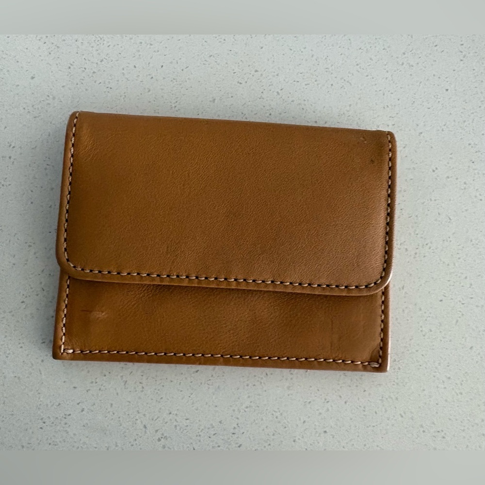 Coach Vintage Tan brown Leather Wallet card holder